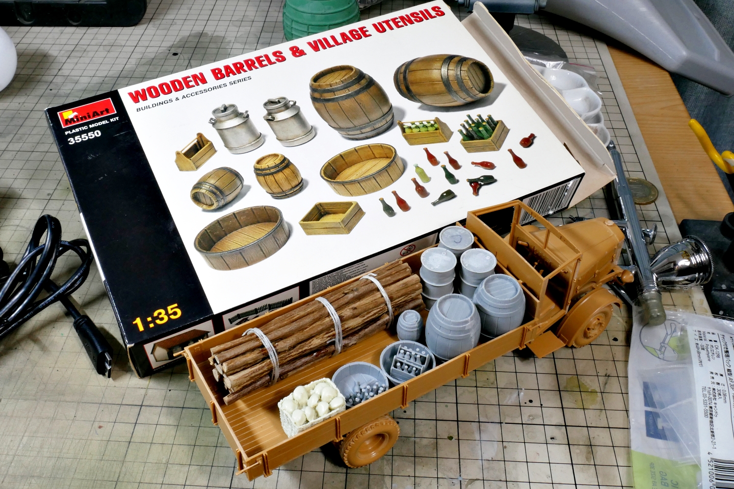 ドイツ軍 ダイムラーベンツ L-4500 軍用トラック ズベズダ 1/35 プラモデル製作手順 組立と塗装 製作記 完成写真