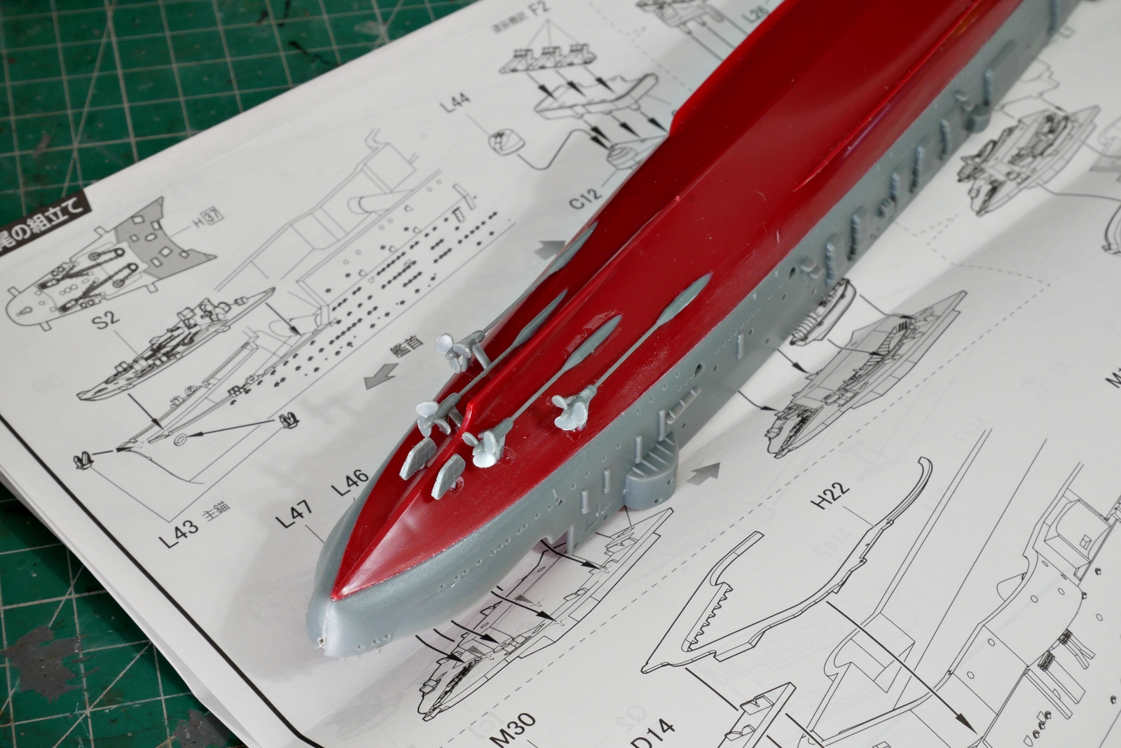 航空母艦, 蒼龍, フジミ, 1/700, プラモデル製作手順, 組立と塗装, 製作記, 完成写真