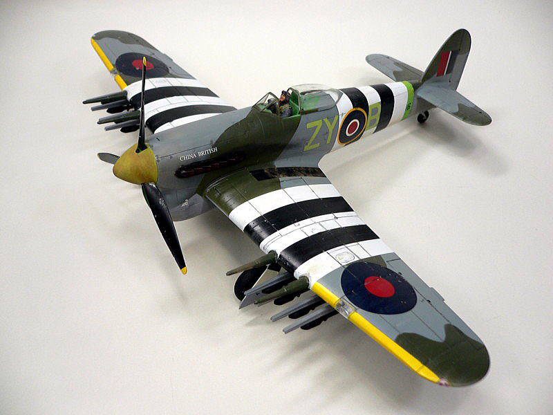ホーカー・タイフーン MK.IB イギリス軍戦闘爆撃機 ハセガワ 1/48 組立と塗装・製作記・完成写真