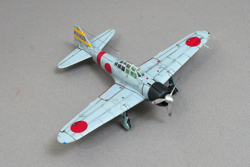 零戦21型 空母・赤城戦闘機隊 (ハワイ・真珠湾攻撃）スウィート 1/144 組立と塗装・製作記・完成写真