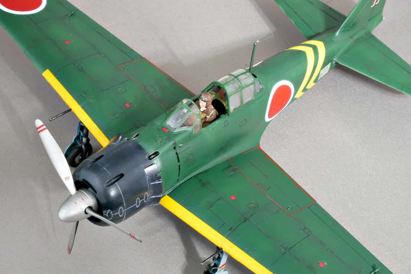 大日本帝国海軍 三菱 零式艦上戦闘機二二型 タミヤ 1/48 プラモデル製作手順 組立と塗装 製作記 完成写真